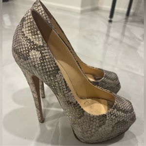 Giuseppe Zannoti  snakeskin leather heels